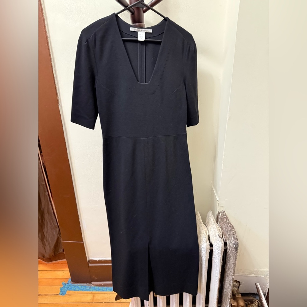 Diane Von Furstenberg Black Midi Dress